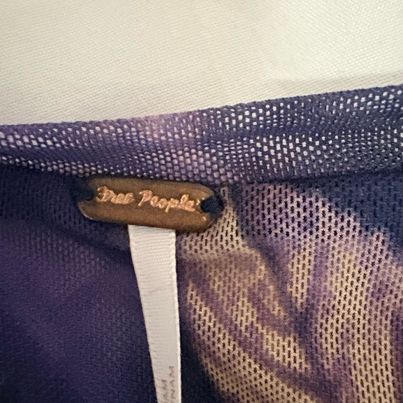 NWT Free People Gianni Mesh Maxi Dress in Denim Combo. Size Medium. - Picture 14 of 15